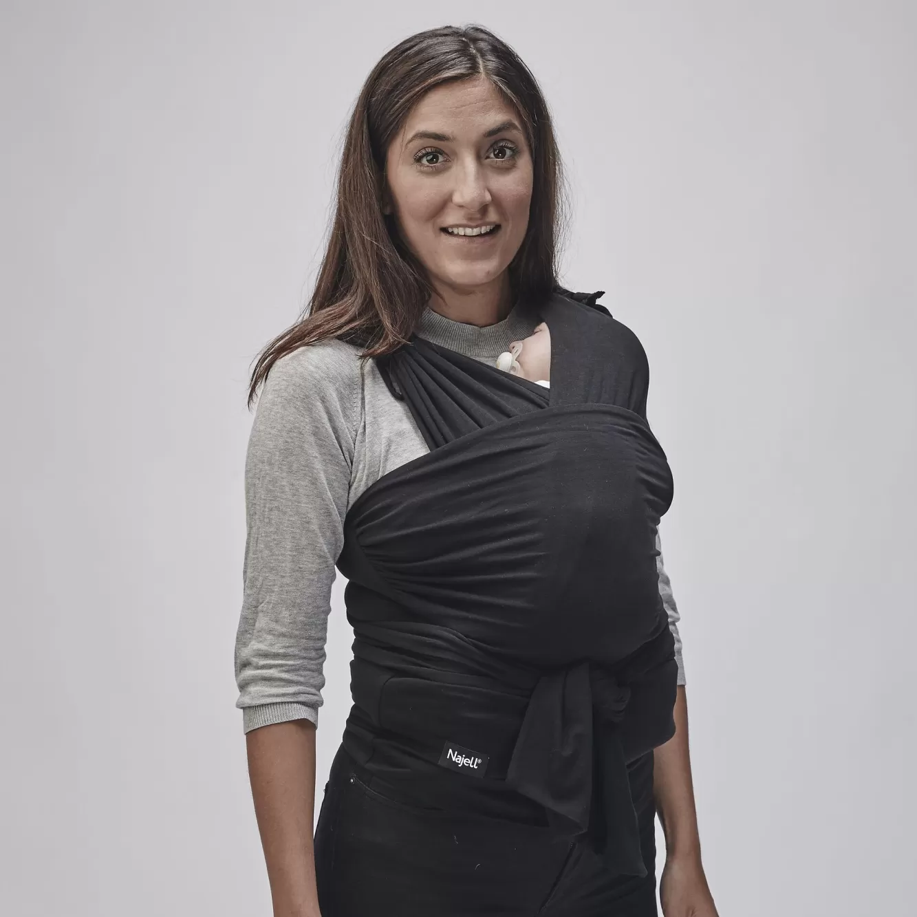 BÉABA Porte-Bébé Et Écharpes-Echarpe De Portage Najell X Beaba Black S/M
